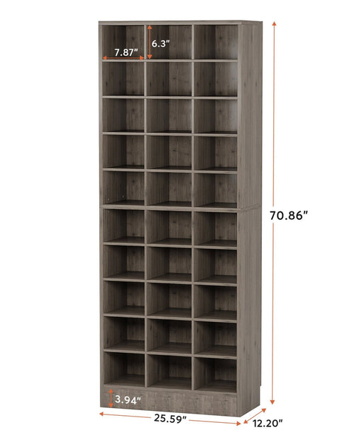 10 - Tier Shoe Cabinet, Wooden Shoe Storage Rack with 30 Cubbies Tribesigns