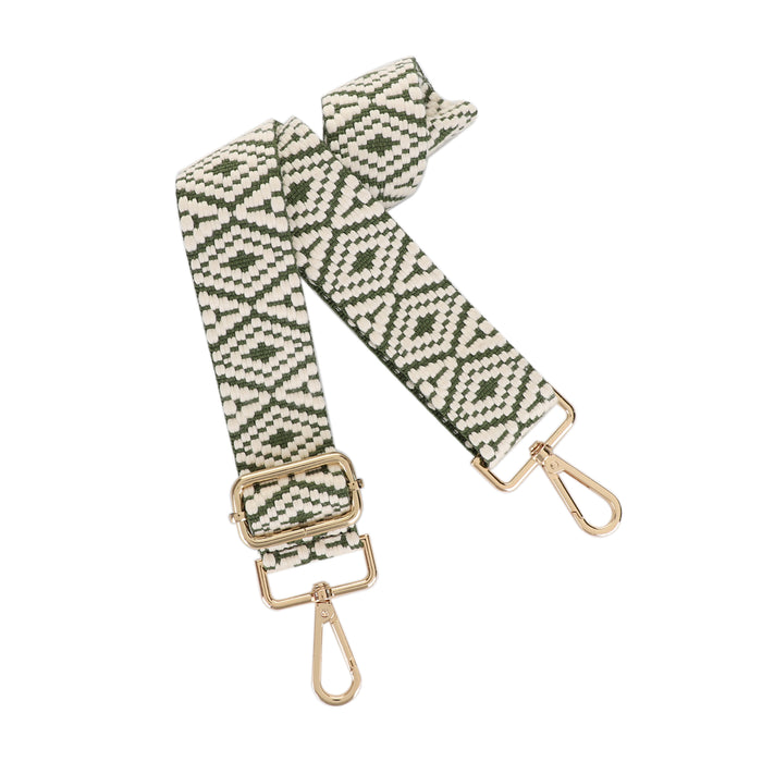 1.5 Inch Wide Replacement Webbing Strap with Gold Metal Hardware