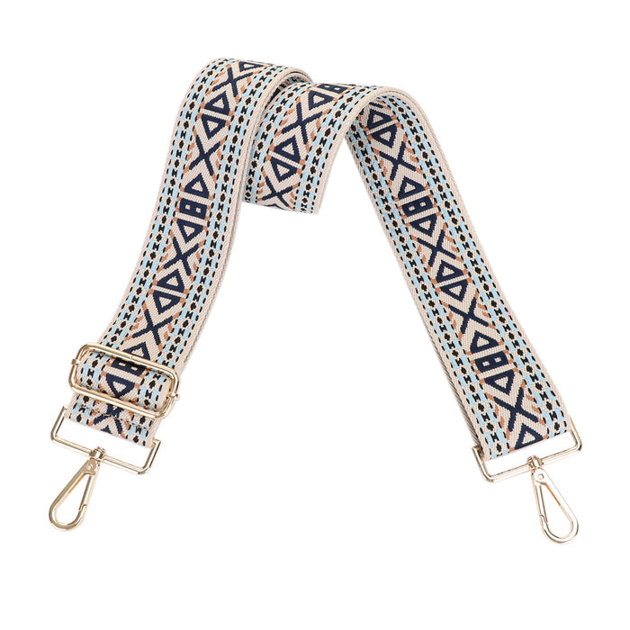 2 Inch Wide Replacement Webbing Strap with Gold Metal Hardware
