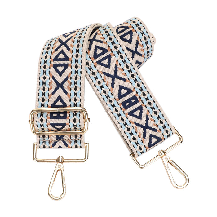 2 Inch Wide Replacement Webbing Strap with Gold Metal Hardware