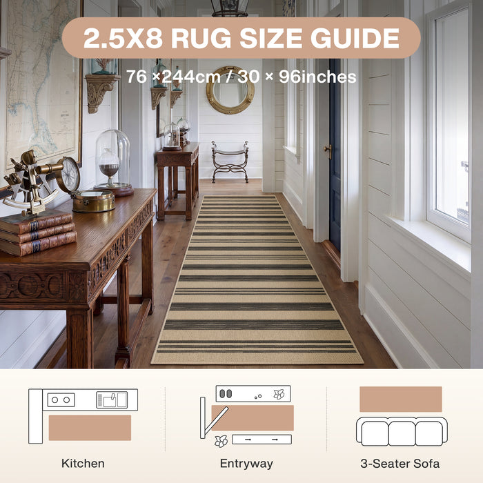 2.5x8 Striped Easy Jute Area Rug#Size_2.5'x8'