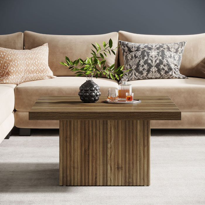Square Coffee Table, 31.5 - Inch Wood Center Table Cocktail Table Tribesigns