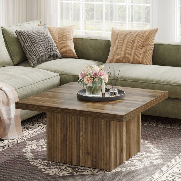 Square Coffee Table, 31.5 - Inch Wood Center Table Cocktail Table Tribesigns