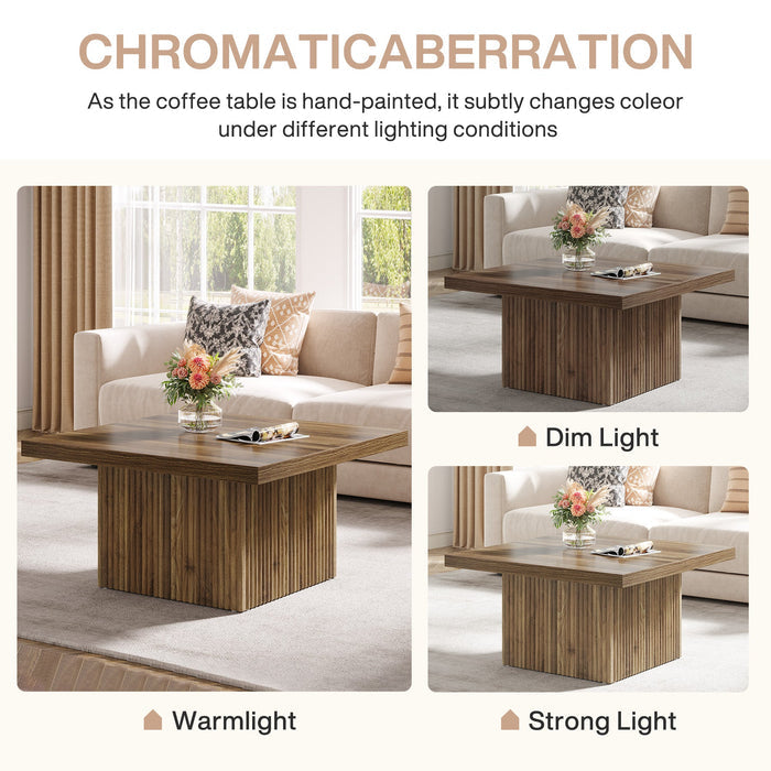 Square Coffee Table, 31.5 - Inch Wood Center Table Cocktail Table Tribesigns