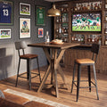 31.5" Square Bar Table, Solid Wood Counter-Height Pub Table for Kitchen, Home Bar