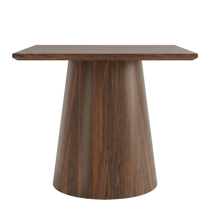 31.5" Square Dining Table, Mid-Century Modern Kitchen Table with Pedestal Base