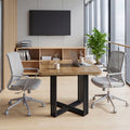 39.4-Inch Conference Table for 4, Compact Modular Meeting Table for Small Offices