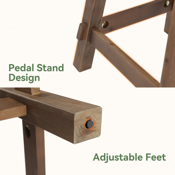39.4" Solid Wood Bar Table, Farmhouse High Top Pub Bistro Tables for Kitchen