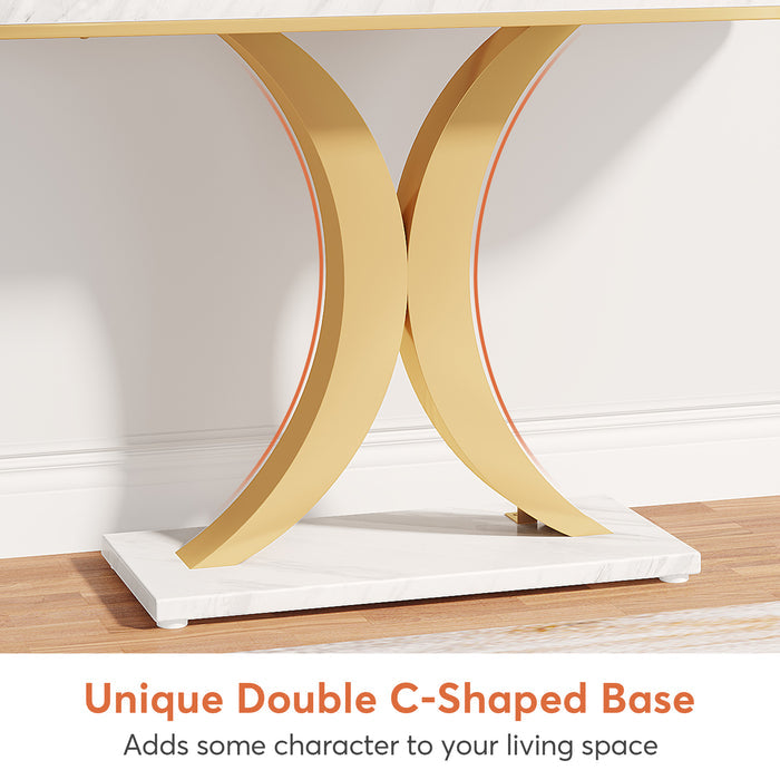 Console Table, 40" Narrow Entryway Foyer Table Tribesigns