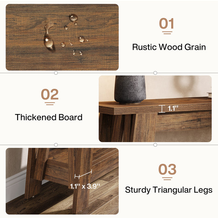 41.3" Console Table, 2 - Tier Farmhouse Sofa Entryway Table with Storage Tribesigns