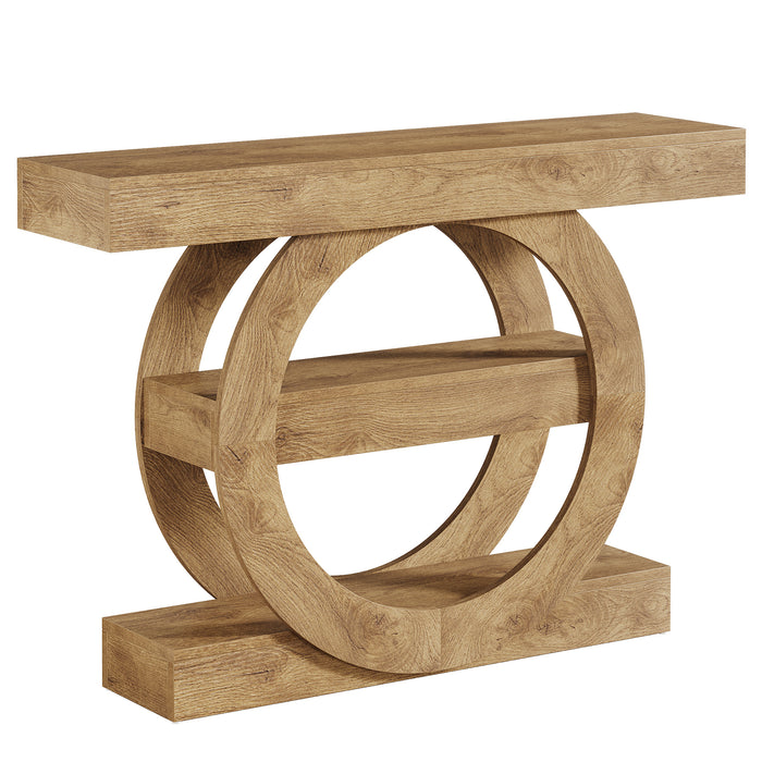 41.3" Console Table, 3-Tier Sofa Hallway Table with Storage Shelves