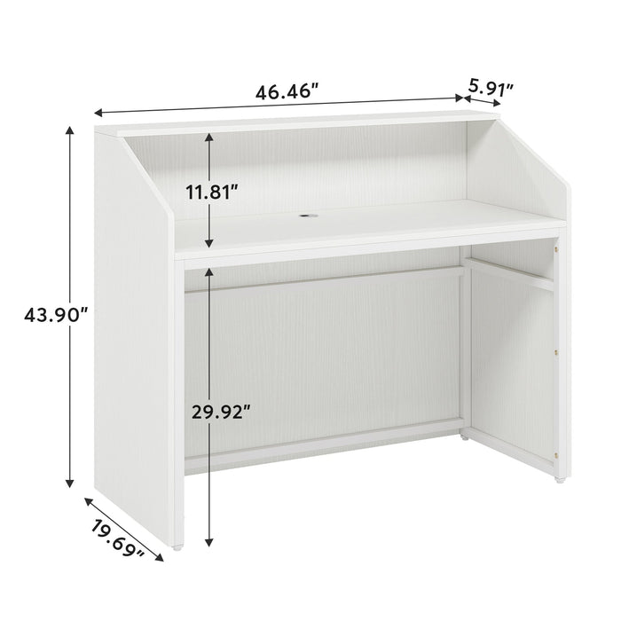 reception desk with counter size
