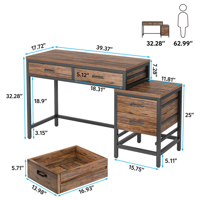 office desk with drawers