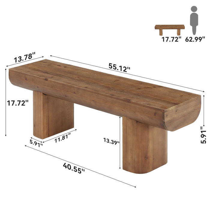 55" Solid Wood TV Stand, Farmhouse Entertainment Center for TVs up to 65" for Living Room
