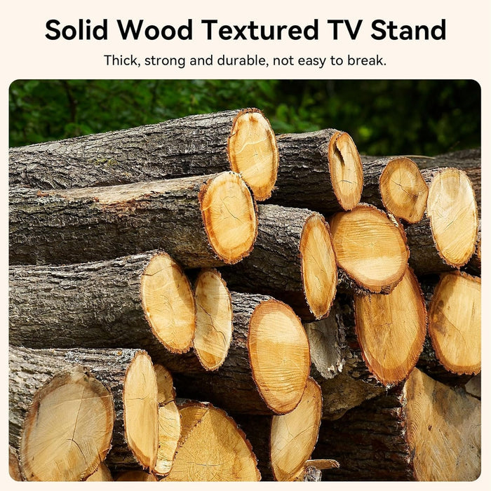 55" Solid Wood TV Stand, Farmhouse Entertainment Center for TVs up to 65" for Living Room