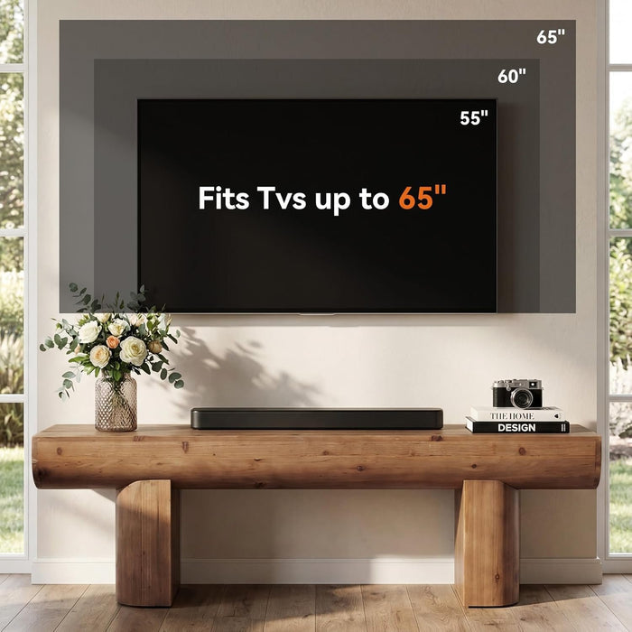 55" Solid Wood TV Stand, Farmhouse Entertainment Center for TVs up to 65" for Living Room