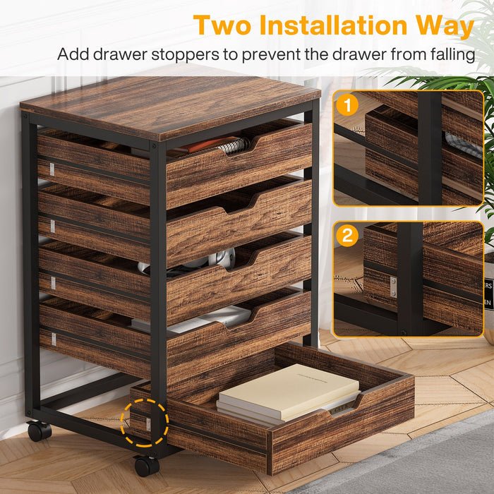 rolling file cabinet#Size_5 Drawer