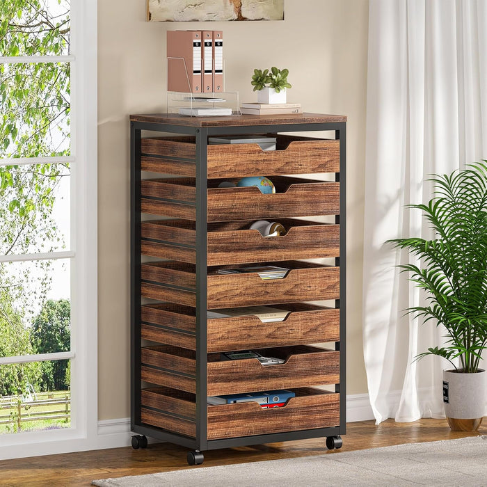 Rustic Brown / 7 Drawer