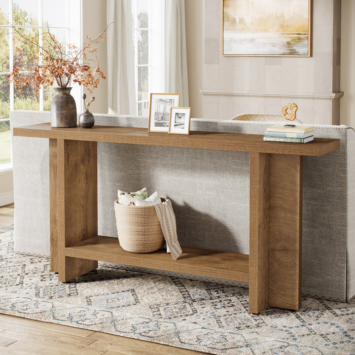 59" Console Table, Farmhouse Sofa Table Hallway Table