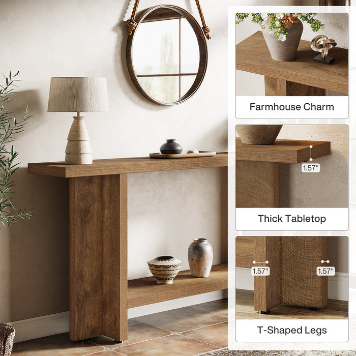 59" Console Table, Farmhouse Sofa Table Hallway Table