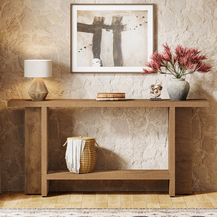 59" Console Table, Farmhouse Sofa Table Hallway Table
