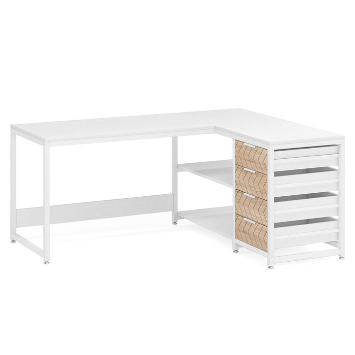 White corner desk