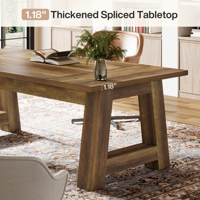 62.6" Executive Desk,  Large Office Computer Desk with Thickened Frame