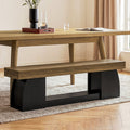 63" Dining Bench, Farmhouse Kitchen Dining Seat with Sturdy Frame