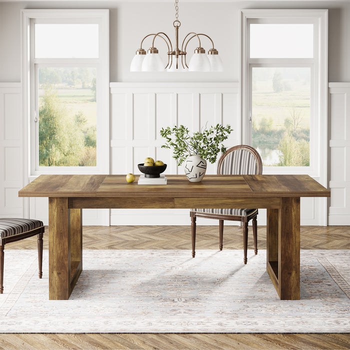 63" Dining Table, Rectangular Kitchen Dinner Table for Dining Room