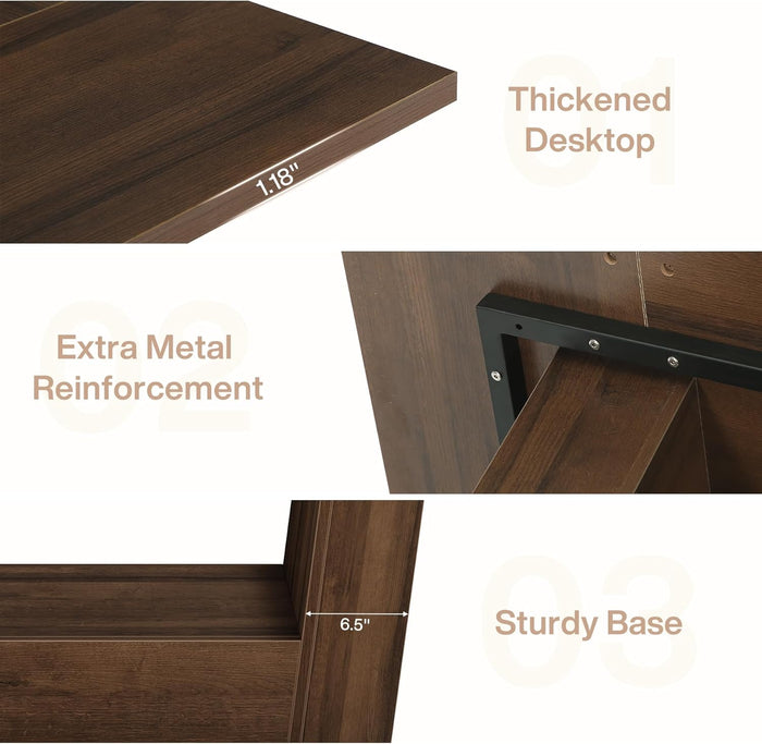 63" Executive Desk, Modern Computer Desk with Robust Base Tribesigns