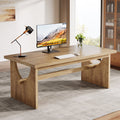 63" Executive Desk, Office Computer Desk Conference Table with Sturdy Legs Tribesigns