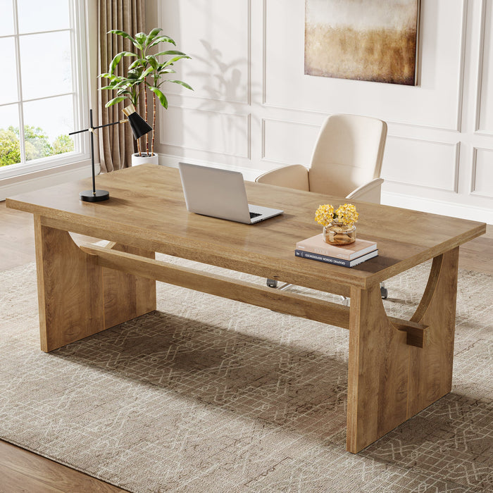 63" Executive Desk, Office Computer Desk Conference Table with Sturdy Legs Tribesigns