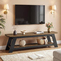 63" Farmhouse TV Stand, Entertainment Center with Shelf for 55/60/65/70-Inch TVs