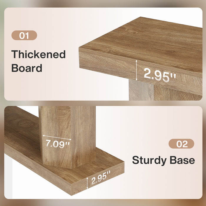 63" Farmhouse TV Stand for TVs up to 70", Wooden Entertainment Center with 2-Tier Open Storage