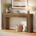 63" Fluted Console Table, Rustic Entryway Table Sofa Table Behind Couch Tribesigns