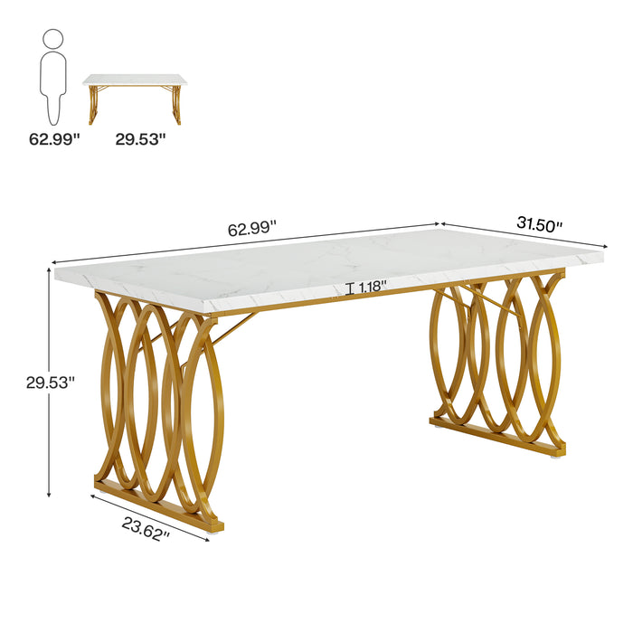 63" Modern Executive Desk, Office Computer Desk Meeting Room Table