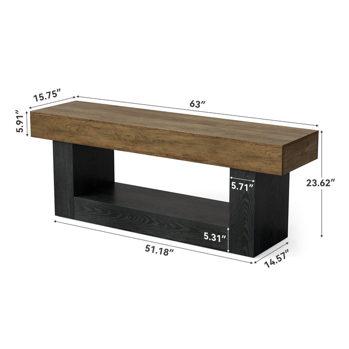 63" Modern TV Stand for TVs Up to 70 " Entertainment Center with U-Shaped Pedestal Tribesigns