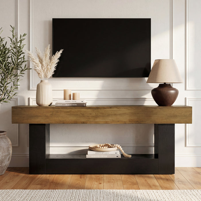 63" Modern TV Stand for TVs Up to 70 " Entertainment Center with U-Shaped Pedestal Tribesigns