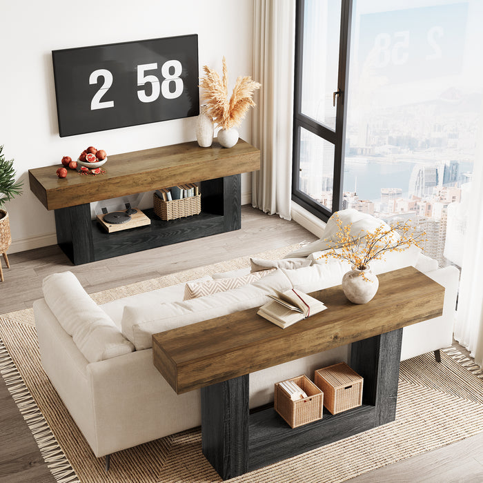 63" Modern TV Stand for TVs Up to 70 " Entertainment Center with U-Shaped Pedestal Tribesigns