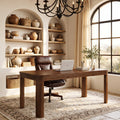 63" Solid Wood Computer Desk, Rectangular Home Office Desk