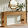 63" Solid Wood Farmhouse Console Table, Narrow Sofa Table for Entryway, Hallway, or Behind Couch