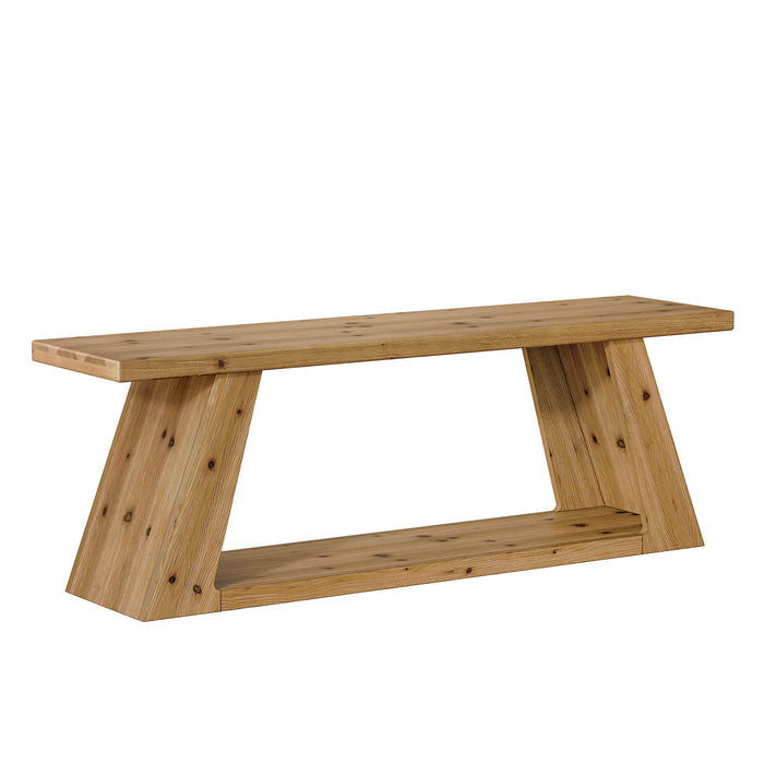 63" Solid Wood TV Stand for TVs up to 70", Entertainment Center with Open Shelf for Living Room