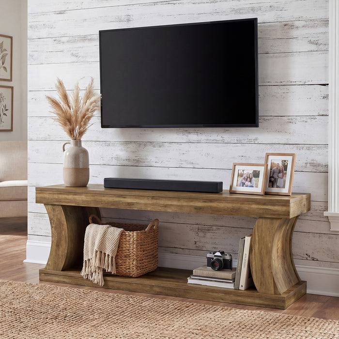 63" TV Stand for 75" TV, 2-Tier Entertainment Center with Storage, Media Console