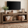 63" TV Stand for TVs Up to 70", Entertainment Center with 2-Tier Storage for Living Room
