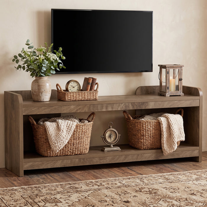 63" TV Stand for TVs Up to 70", Entertainment Center with 2-Tier Storage for Living Room