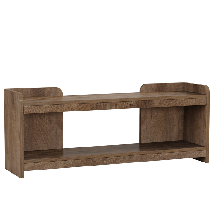 63" TV Stand for TVs Up to 70", Entertainment Center with 2-Tier Storage for Living Room