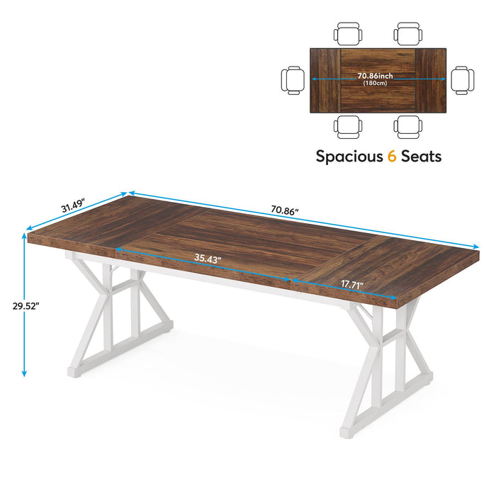 70.8" Executive Desk, Large Computer Office Desk Workstation
