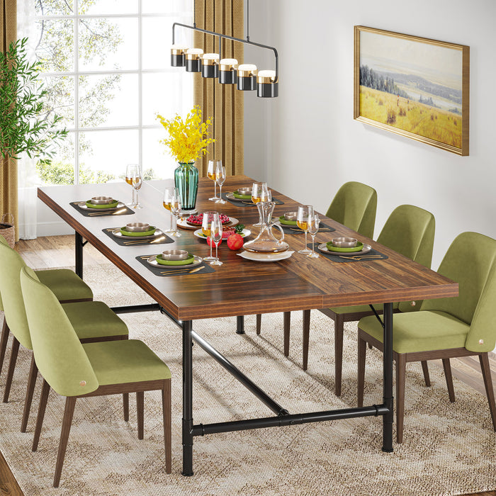 70.8" Industrial Dining Table Kitchen Table for 6-8 People Tribesigns