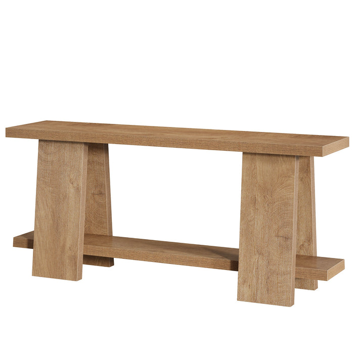 70.9" Console Table , 2 - Tier Farmhouse Sofa Entryway Table Tribesigns