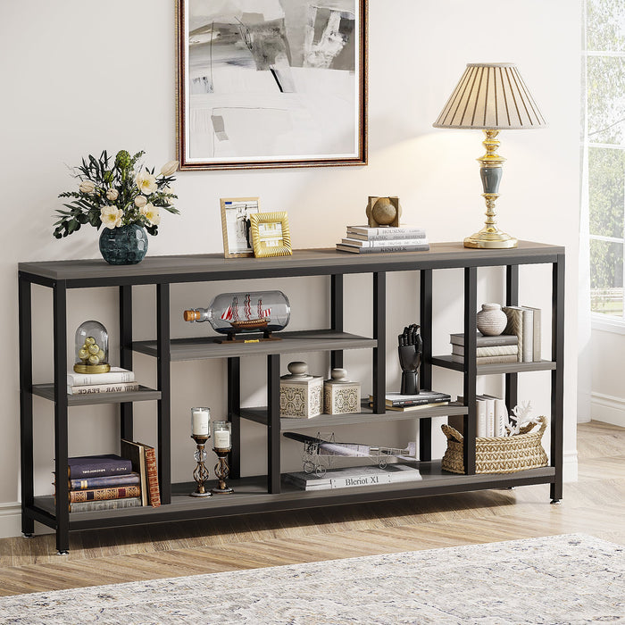 70.9" Console Table Entryway Sofa Table with Storage Shelves Tribesigns